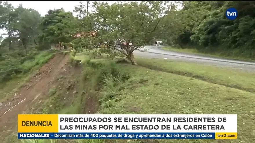 Moradores de una comunidad en Gualaca temen que colapse la carretera