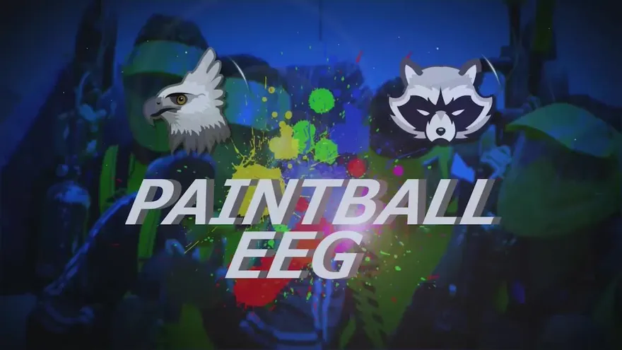 Una batalla campal se formó entre las águilas y los mapaches jugando paintball