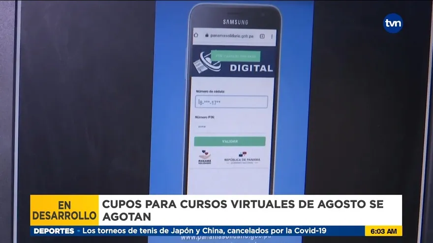 Se agotan cupos de inscripciones de cursos en el Inadeh para mantener el vale digital