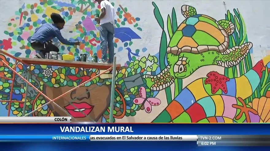 Vandalizan mural en la provincia de Colón