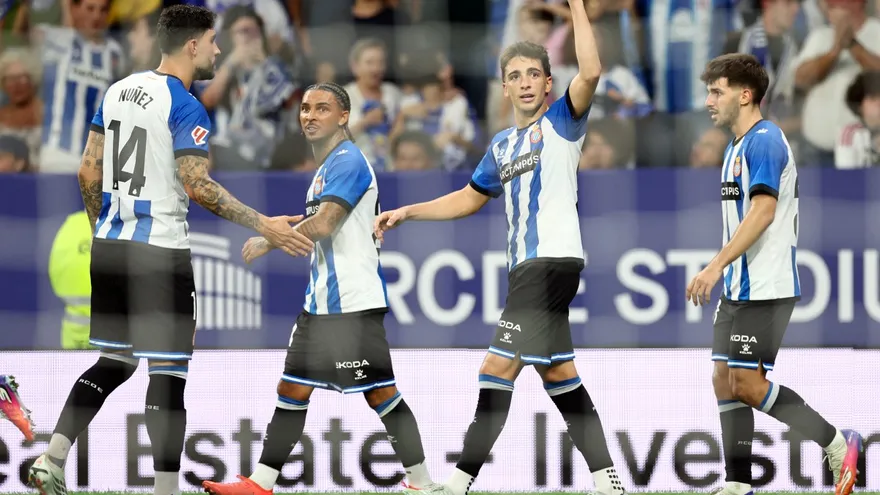 Alex Calatrava celebra anotación Espanyol vs Real Madrid