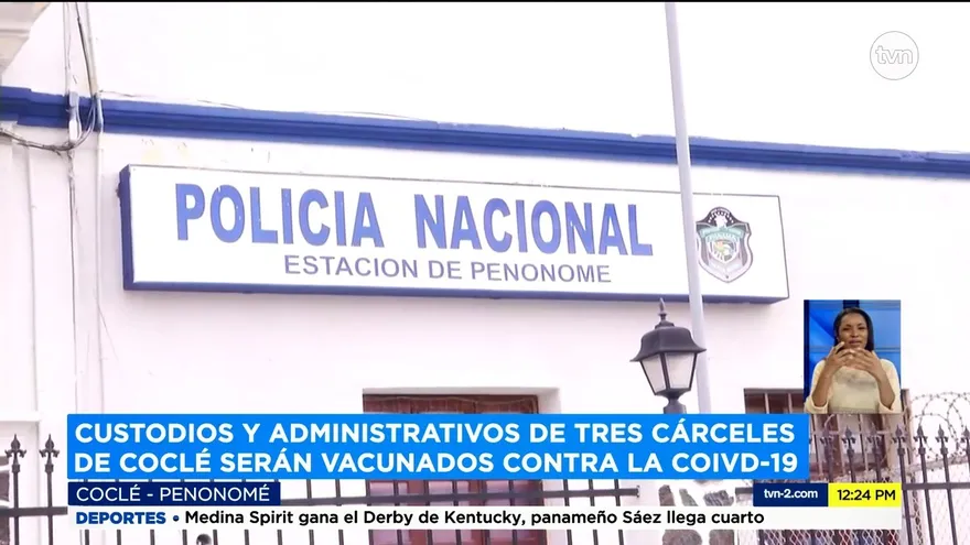 Custodios y administrativos de las cárceles de Coclé serán vacunados contra la COVID-19