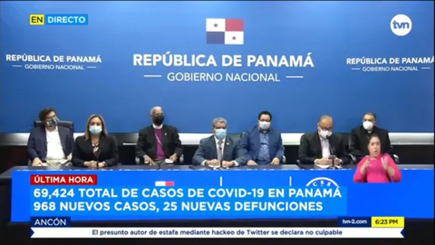 COVID-19 en Panamá: 968 casos nuevos y 25 muertes en las últimas horas
