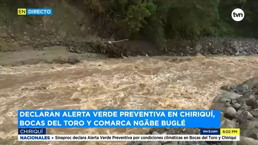 Declaran alerta verde preventiva en Chiriquí