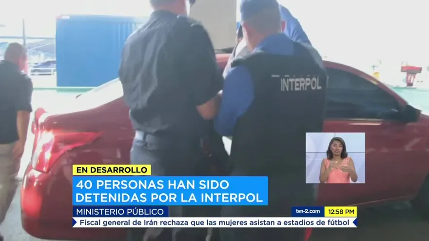 40 personas han sido detenidas por Interpol Panamá