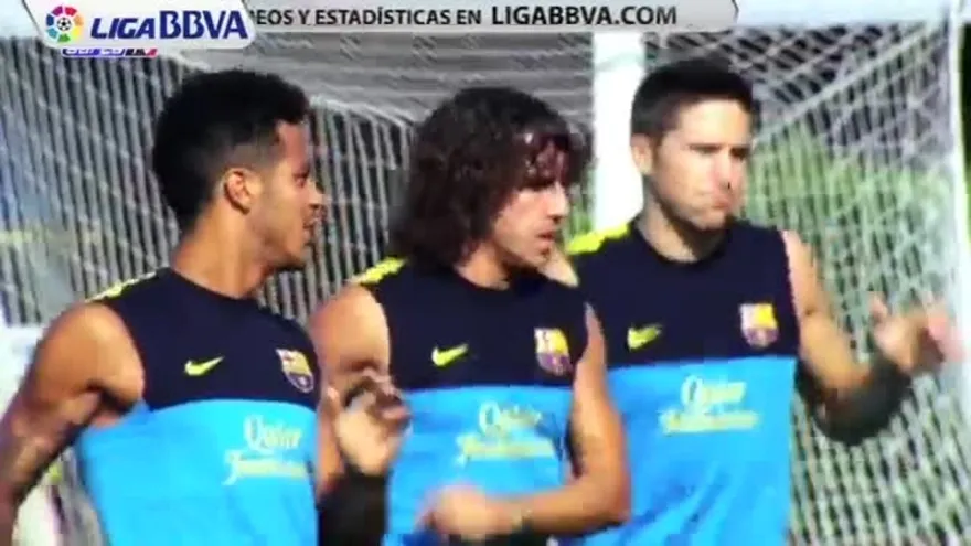 Puyol se entrena con m