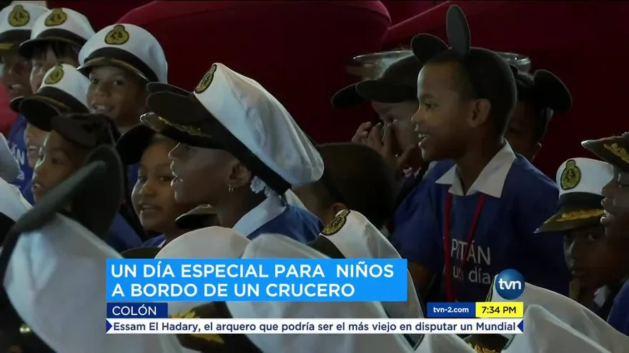 Níños colonenses fueron capitanes de buque por un día