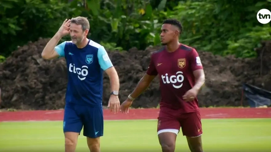 Entrenamiento de jugadores de la selección de Panamá
