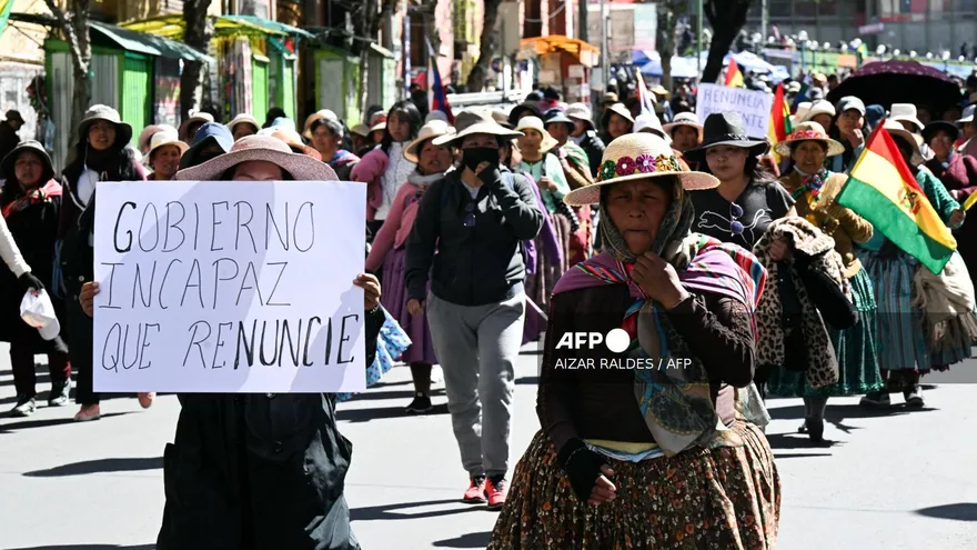 Protestas en Bolivia.