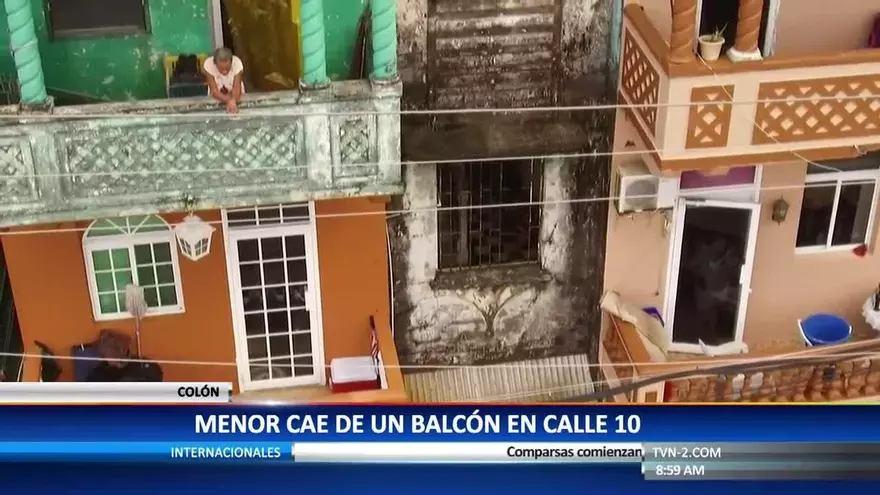 Menor cae de un balcón en Colón