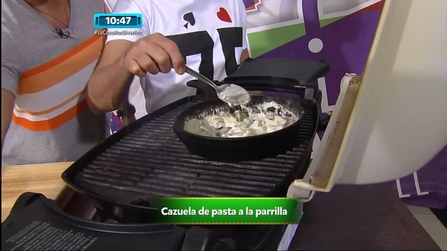 Cazuela de pasta a la parrilla
