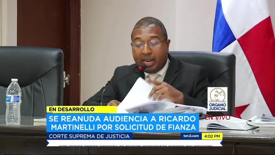 Juez Justo Vargas lee el fallo donde niega fianza a expresidente Martinelli