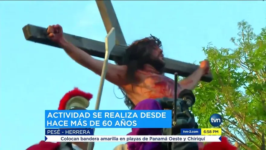 Pesé realiza drama en vivo de la Pasión de Jesús