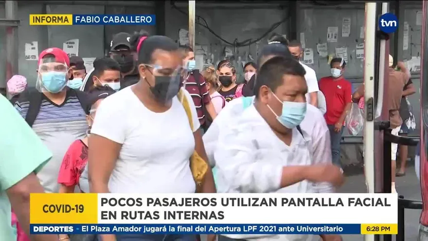 El incumplimiento de la pantalla facial en las rutas internas