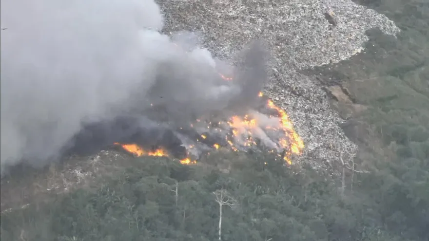 Incendio en cerro Patacón.