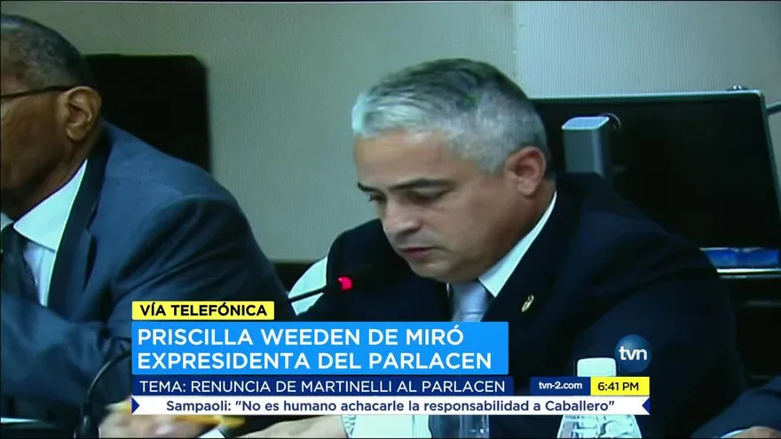 Renuncia de Martinelli será efectiva hasta que llegue al Pleno, asegura expresidenta del Parlacen