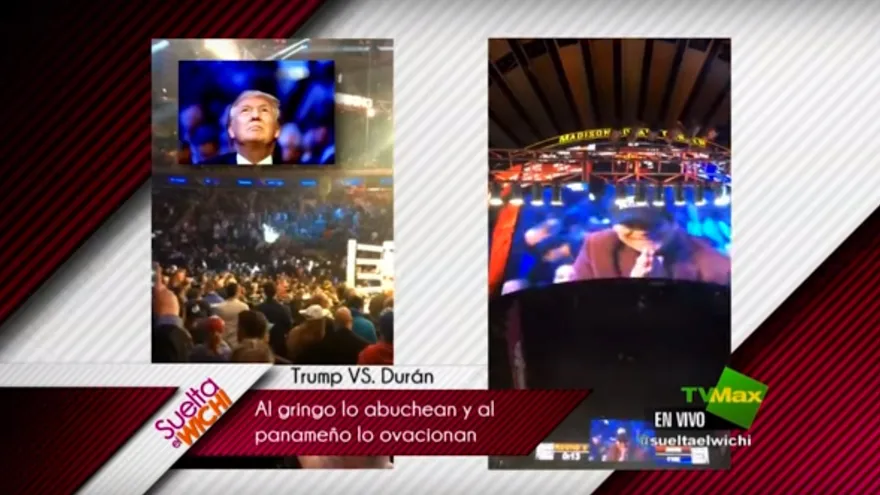 Abucheo a Donald Trump mientras ovacionan a Manos de Piedra Durán