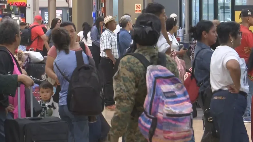 Flujo masivo de pasajeros en la Terminal Nacional de Transporte.