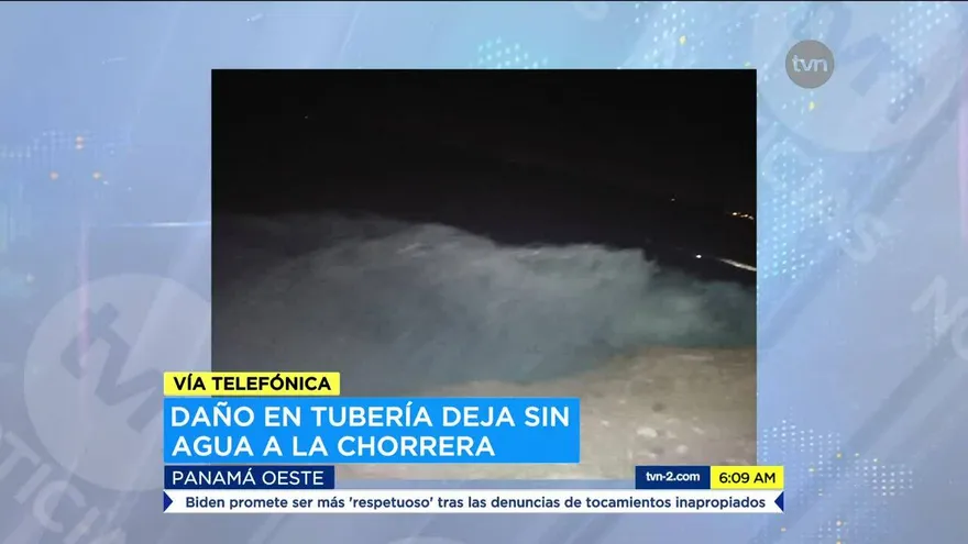 Daño de tubería deja a varias comunidades en Panamá Oeste sin agua potable