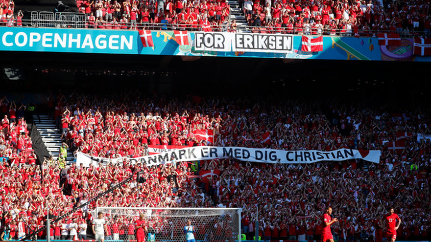 Tres aficionados contagiados en el partido Dinamarca-Bélgica.