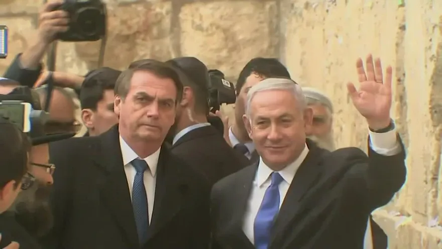 Inédita visita de Bolsonaro y Netanyahu al Muro de los Lamentos