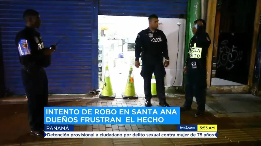 Intento de robo en un local en Santa Ana