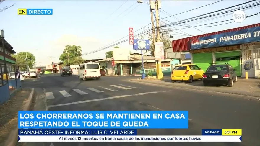 Residentes de La Chorrera cumplen con el toque de queda