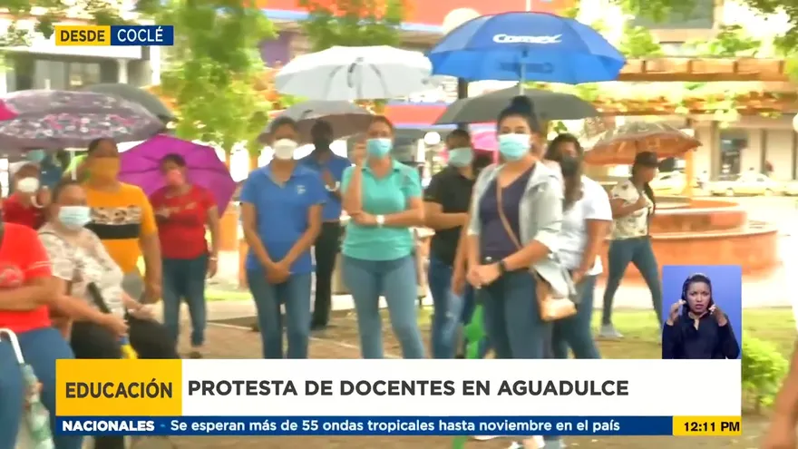 En Coclé educadores exigen congelamiento del combustible