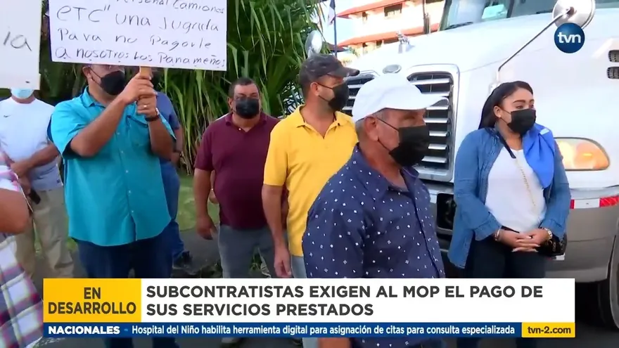 Subcontratistas protestas y exigen pagos por servicios prestados