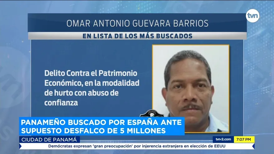 Panameño buscado por España ante supuesto desfalco de $5 millones