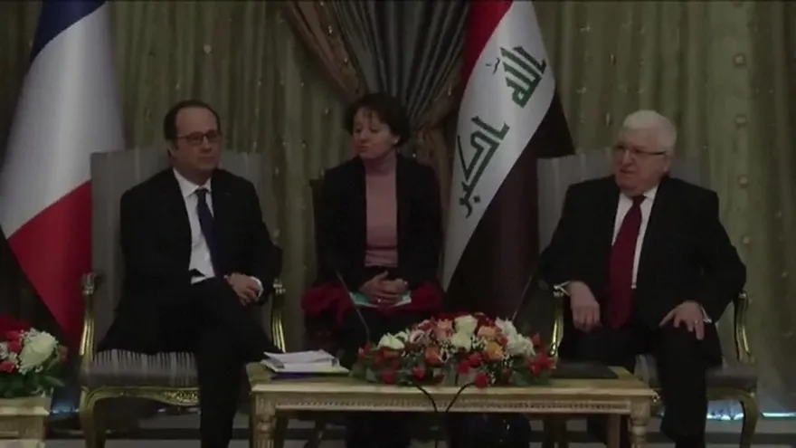 Hollande, en Irak: 2017 será un año de victoria contra terrorismo