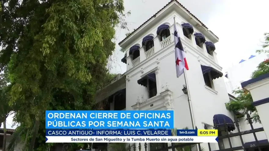 Oficinas públicas estarán cerradas por Semana Santa