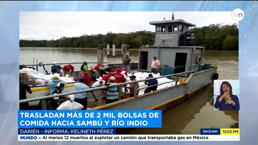 Más de 2 mil bolsas de comida llegan a Sambú y Río Indio en Darién