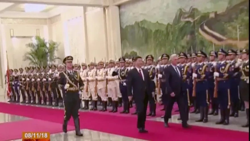 Xi Jinping recibe a su homólogo cubano Miguel Díaz-Canel