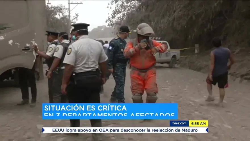 3 mil evacuados por volcán de Fuego en Guatemala