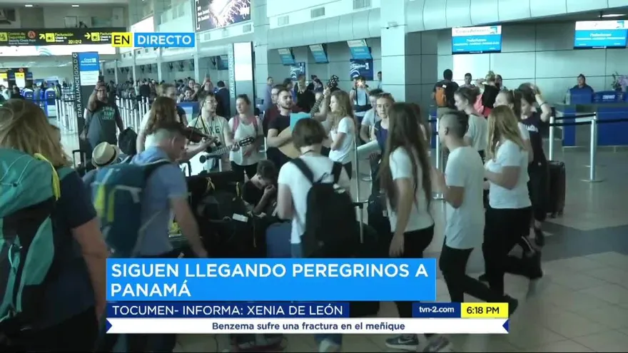 Siguen arribando peregrinos al aeropuerto de Tocumen