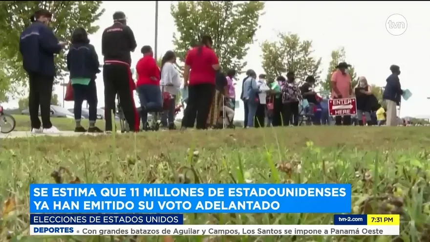 Se estima que 11 millones han emitido voto adelantado en EEUU