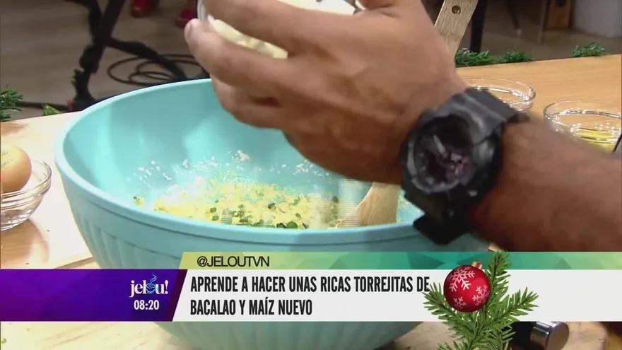 Torrejitas de maíz nuevo y bacalao