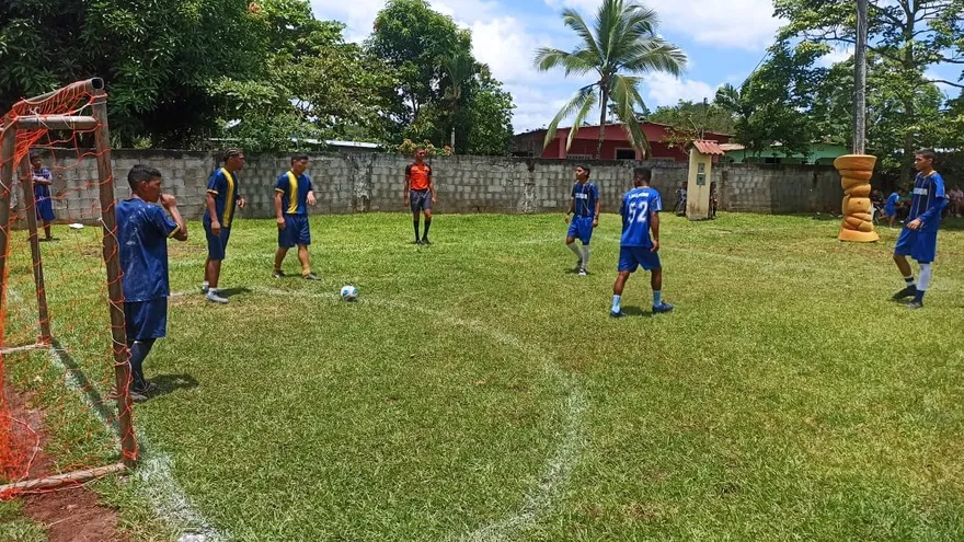 Partido del triangular de fútbol sub-17 realizado en Caimito, Capira