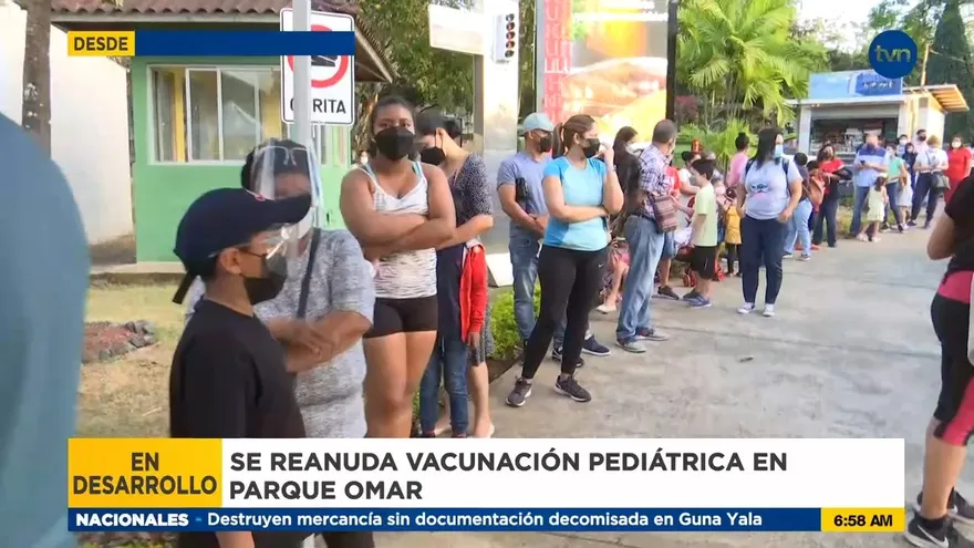 Se reanuda la vacunación pediátrica en el Parque Omar