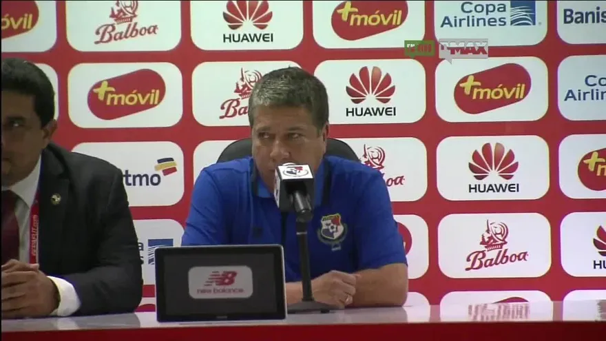 Hernán Darío Gómez en conferencia de prensa luego del triunfo ante los T&T