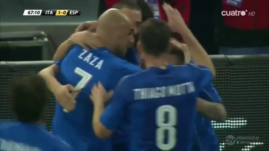Los goles, Italia 1-1 España