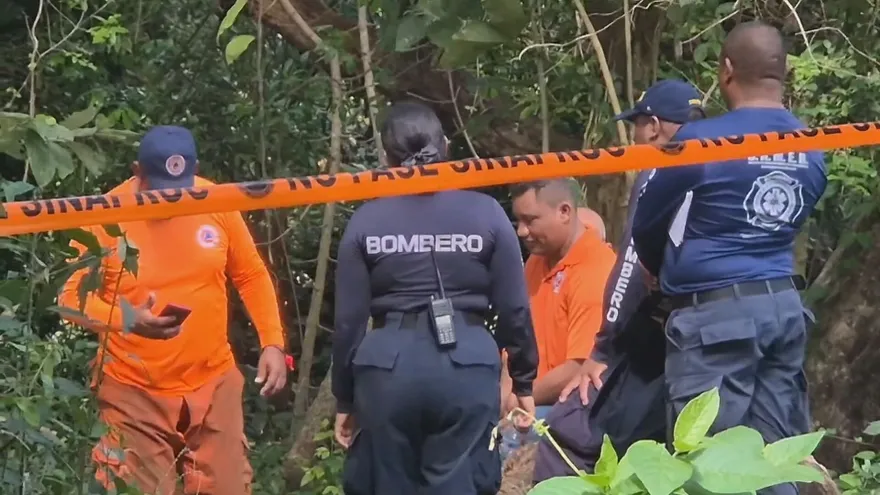 Personal del Sistema Nacional de Protección Civil y otros estamentos como los bomberos en el lugar.