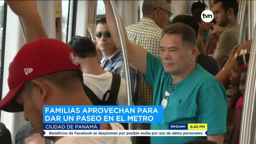 Familias panameñas aprovechan el fin de semana para recorrer la Línea 2 del Metro.