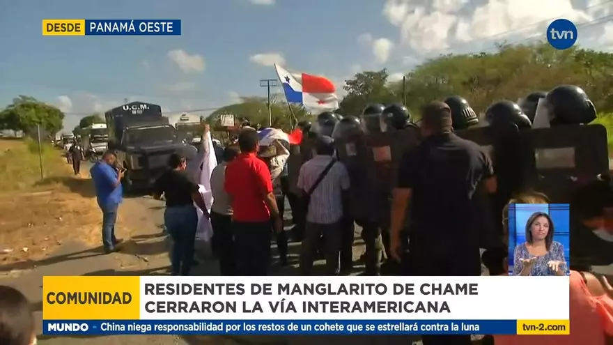 Comunudad de El Manglarito vuelve a protestar en Chame