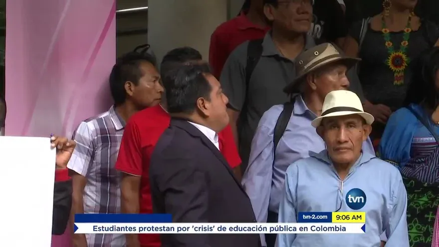 Grupos indígenas protestan en la sede de MiAmbiente