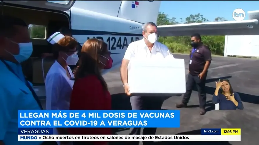Dosis de vacunas contra la COVID-19 llegan a Veraguas