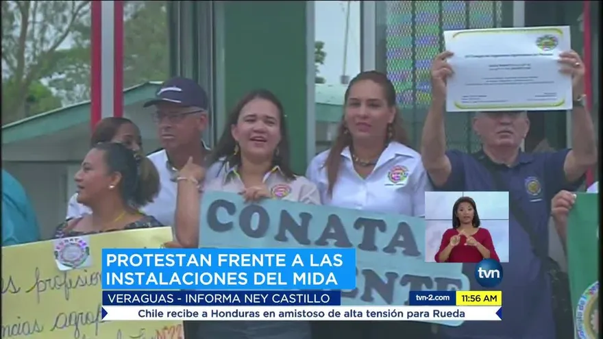 Profesionales de ciencias agropecuarias protestan en Veraguas