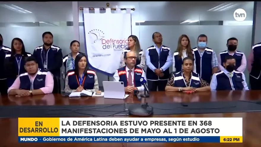 Informe de Defensoría sobre manifestaciones