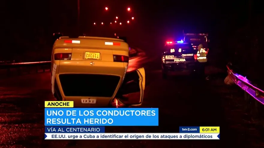 Vuelco en la vía Centenario deja un herido